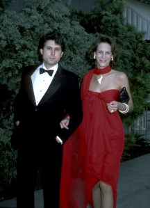 Jamie Lee Curtis and date during 46th Annual Academy Awards in New York City, New York, United States. (Photo by Ron Galella/Ron Galella Collection via Getty Images)