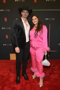 LOS ANGELES, CALIFORNIA - MAY 13: (L-R) Brennon Lemieux and Alexa Alfia attend FYSEE Reali-Tea | Netflix at Red Studios on May 13, 2023 in Los Angeles, California. (Photo by Charley Gallay/Getty Images for Netflix)
