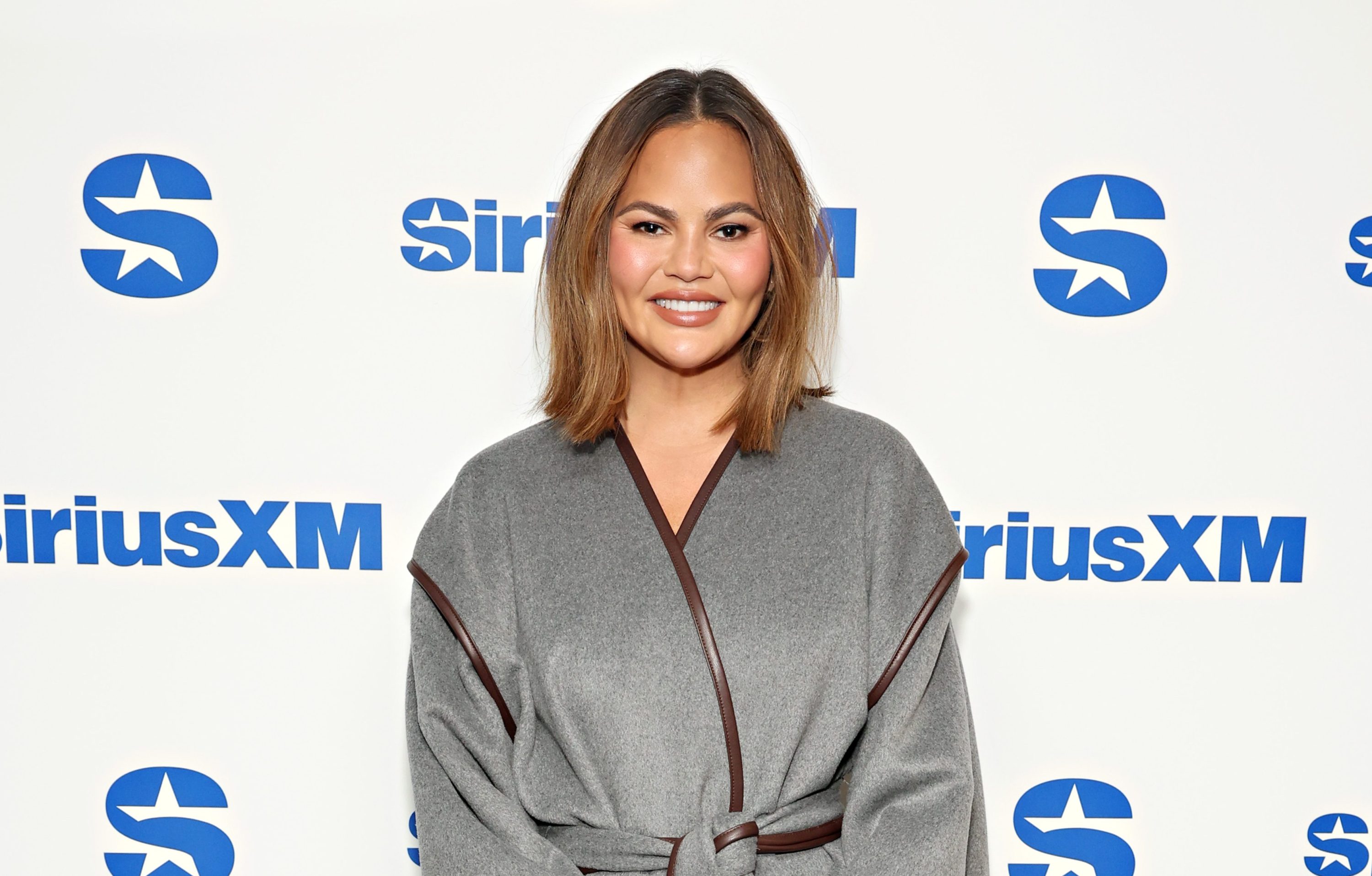 NEW YORK, NEW YORK - JANUARY 23: Chrissy Teigen visits the SiriusXM Studios on January 23, 2024 in New York City. (Photo by Cindy Ord/Getty Images)