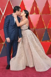 HOLLYWOOD, CA - MARCH 04:  Joe LoCicero (L) and Gina Rodriguez attend the 90th Annual Academy Awards at Hollywood & Highland Center on March 4, 2018 in Hollywood, California.  (Photo by Neilson Barnard/Getty Images)